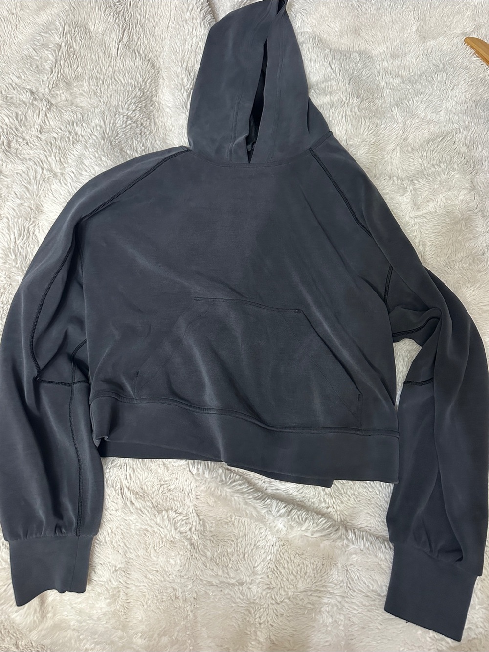 Women's Black Cropped Hoodie - Lululemon